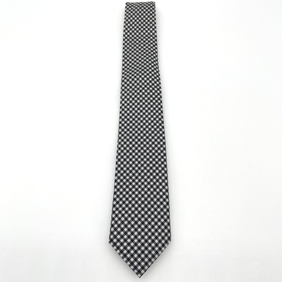 Pierre Cardin Mens Tie One Size Slim Gingham Check Classic Formal Business - Picture 1 of 10